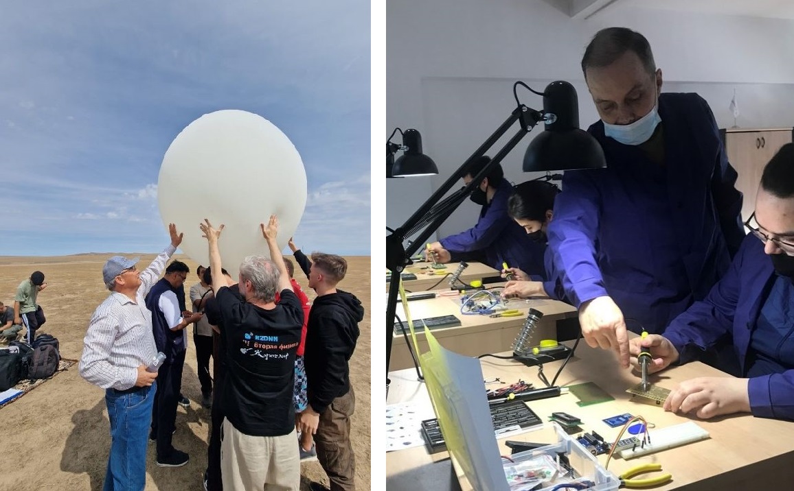 Подготовка метеорологического наноспутника НЛКТ SU с полигона Акчи / Обучение пайке и монтажа электронных схем